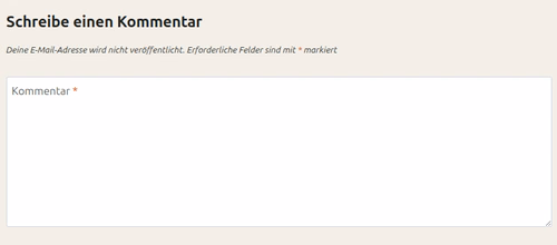 WordPress Datenschutzhinweis bei Kommentaren - ohne