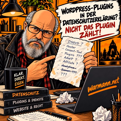 WordPress-Plugins in der Datenschutzerklärung